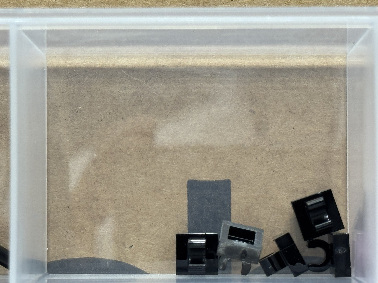 LEGO Parts - Black Tile, Modified 1 x 1 with Open O Clip - No 15712 - QTY 5