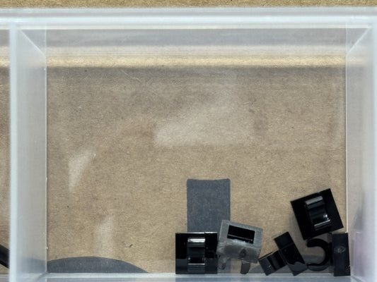 LEGO Parts - Black Tile, Modified 1 x 1 with Open O Clip - No 15712 - QTY 5