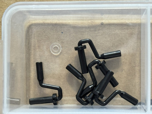 LEGO Parts - Black Minifigure Paint Roller Brush Handle - No 12885 - QTY 5