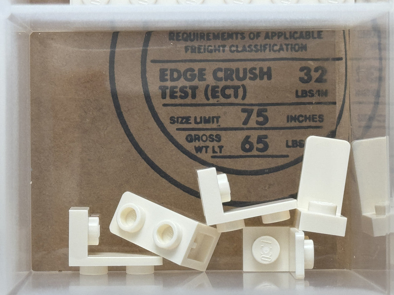 LEGO Parts - White Bracket 1 x 1 - 1 x 2 Inverted - No 73825 - QTY 5