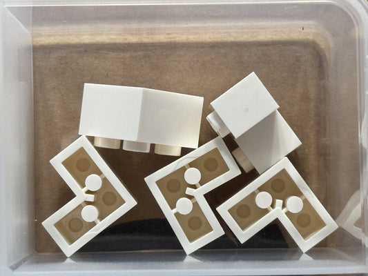LEGO Parts - White Brick 2 x 2 Corner - No 2357 - QTY 5