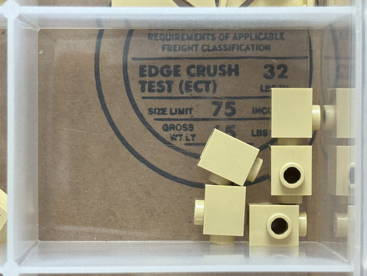 LEGO Parts - Tan Brick, Modified 1 x 1 with Stud on Side - No 87087 - QTY 5