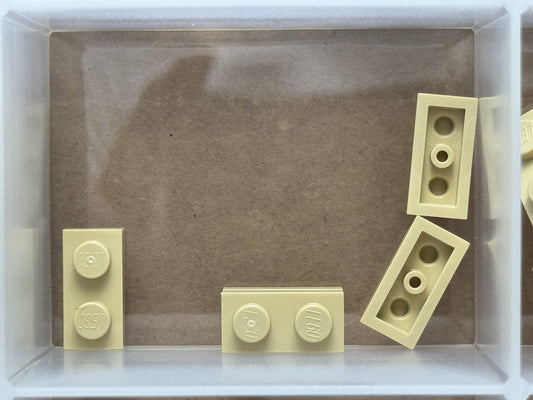 LEGO Parts - Tan Plate 1 x 2 - No 3023 - QTY 5