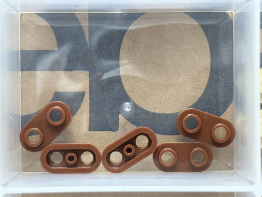 LEGO Parts - Reddish Brown Plate, Round 1 x 2 with Open Studs - No 35480 - QTY 5