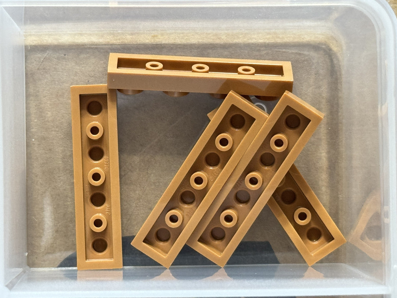 LEGO Parts - Medium Nougat Plate 1 x 4 - No 3710 - QTY 5