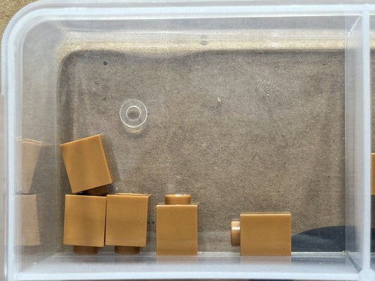 LEGO Parts - Medium Nougat Brick 1 x 1 - No 3005 - QTY 5