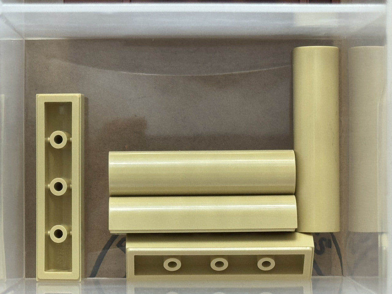 LEGO Parts - Tan Slope, Curved 1 x 4 x 2/3 Double - No 79756 - QTY 5
