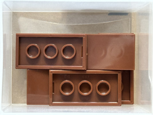 LEGO Parts - Reddish Brown Tile 2 x 4 - No 87079 - QTY 5