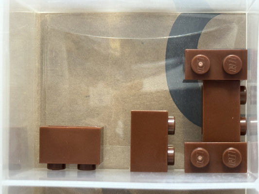 LEGO Parts - Reddish Brown Brick 1 x 2 - No 3004 - QTY 5