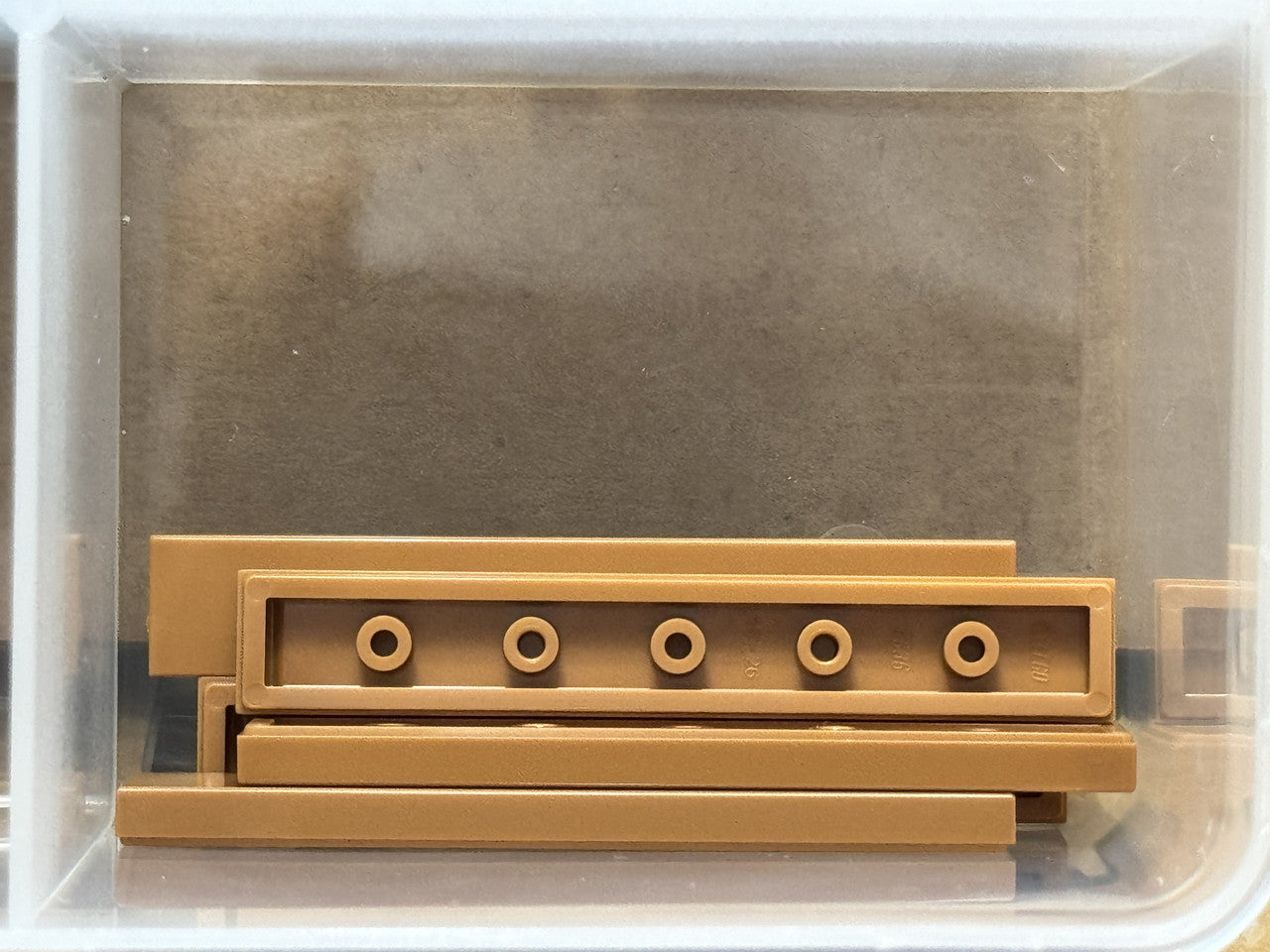 LEGO Parts - Medium Nougat Tile 1 x 6 - No 6636 - QTY 5