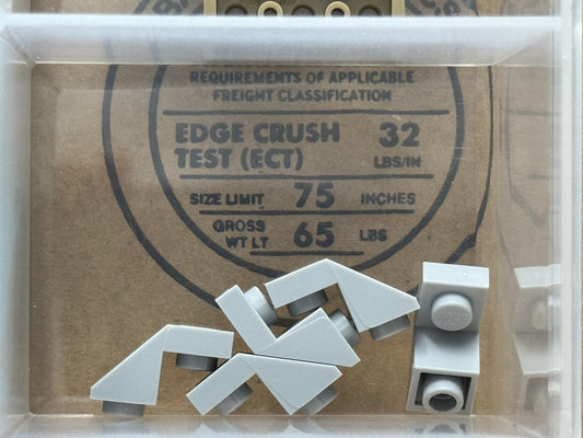 LEGO Parts - Light Bluish Gray Slope, Inverted 45 2 x 1 Cutout - No 2310 - QTY 5