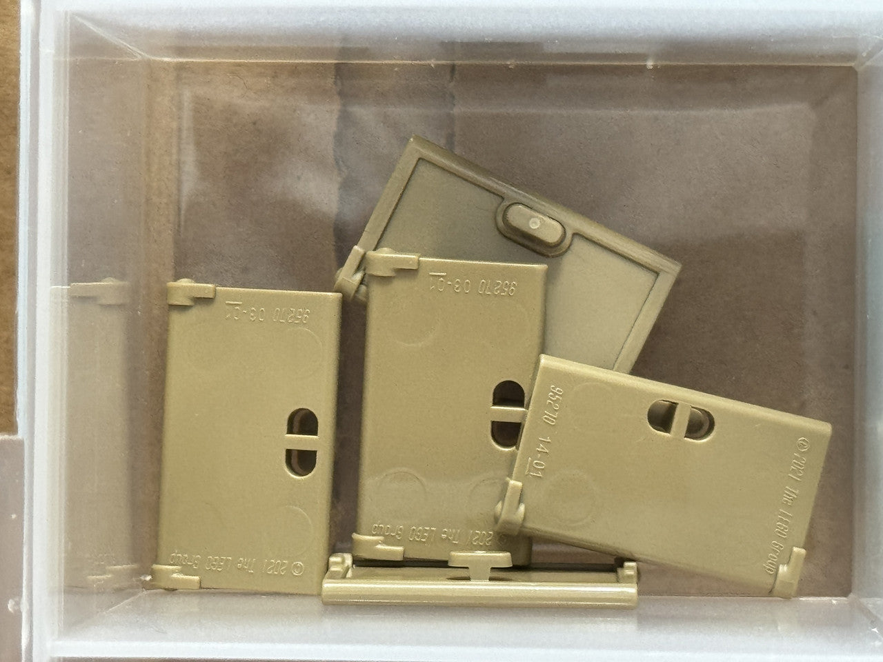 LEGO Parts - Dark Tan Door 1 x 2 x 3 with Vertical Handle - No 60614 - QTY 5