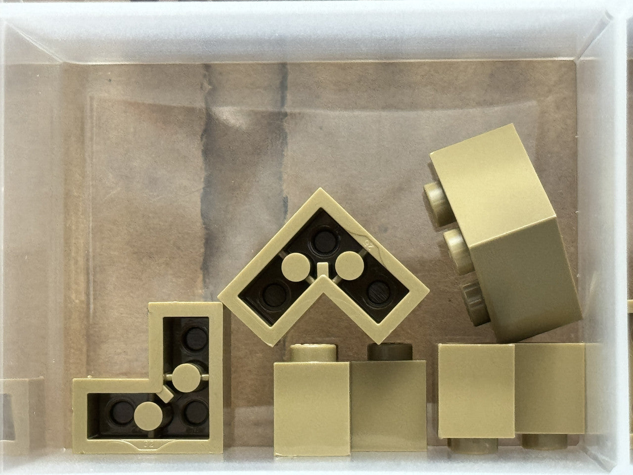 LEGO Parts - Dark Tan Brick 2 x 2 Corner - No 2357 - QTY 5