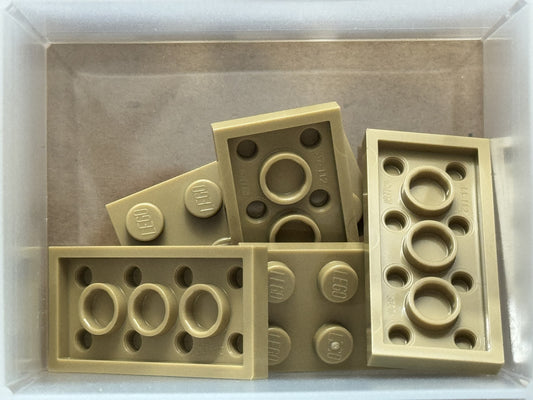 LEGO Parts - Dark Tan Plate 2 x 4 - No 3020 - QTY 5