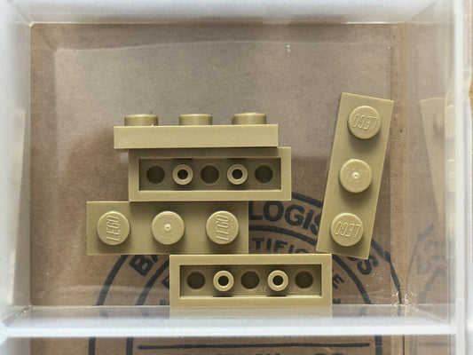 LEGO Parts - Dark Tan Plate 1 x 3 - No 3623 - QTY 5