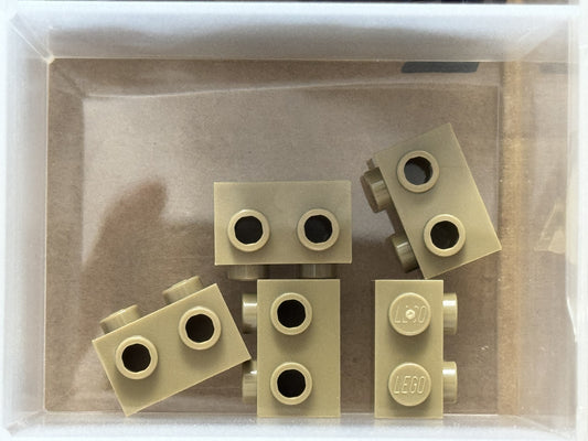 LEGO Parts - Dark Tan Brick 1 x 2 with Studs on 1 Side - No 11211 - QTY 5
