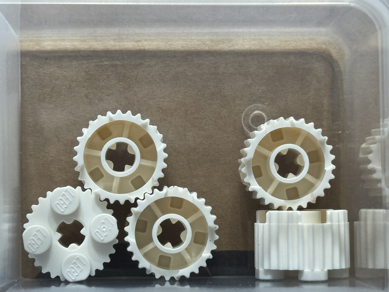 LEGO Parts - White Brick, Round 2 x 2 Axle Hole and Grille - No 92947 - QTY 5