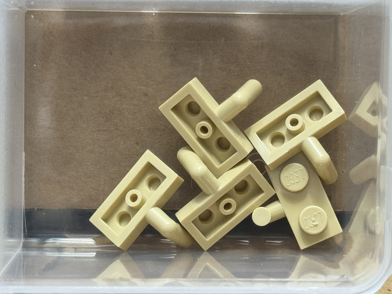 LEGO Parts - Tan Plate 1 x 2 with Bar Arm Up - No 4623b - QTY 5