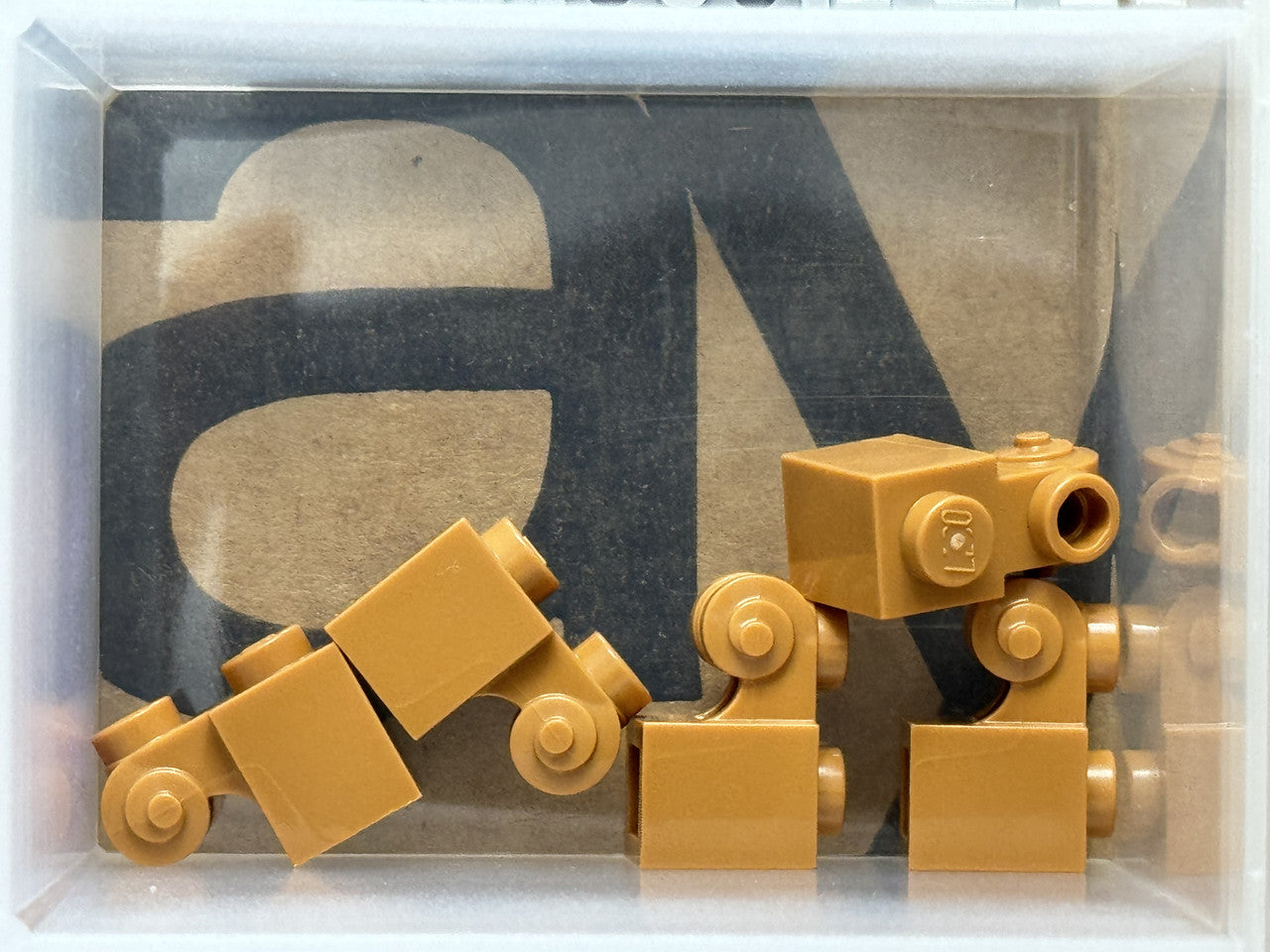 LEGO Parts - Medium Nougat Brick 1 x 1 with Scroll - No 20310 - QTY 5