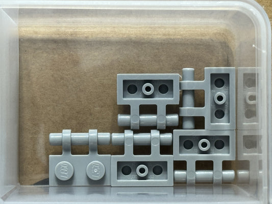 LEGO Parts - Light Bluish Gray Plate 1 x 2 Bar Handle on Side - No 2540 - QTY 5