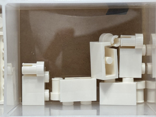 LEGO Parts - White Hinge Brick 1 x 4 Swivel Top - No 3830 - QTY 5
