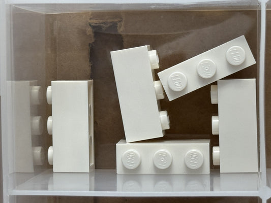 LEGO Parts - White Brick 1 x 3 - No 3622 - QTY 5