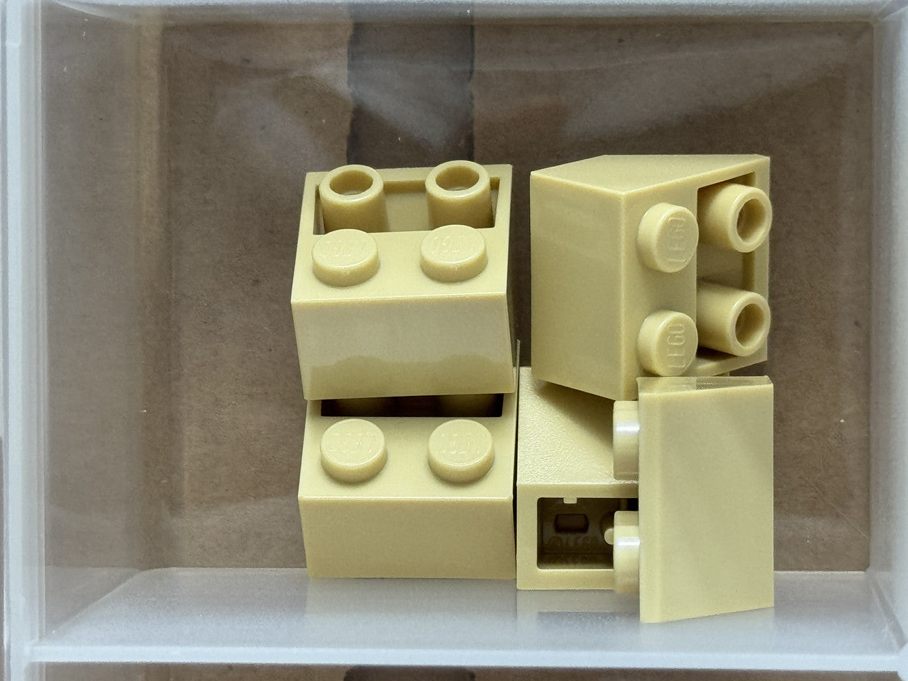 LEGO Parts - Tan Slope, Inverted 45 2 x 2 with Flat Bottom Pin - No 3660 - QTY 5