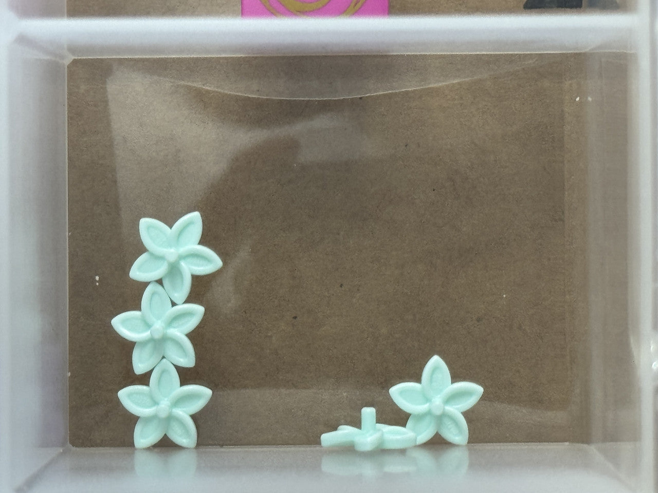 LEGO Parts - Light Aqua Hair Decoration Flower Pointed Petals - No 18853 - QTY 5
