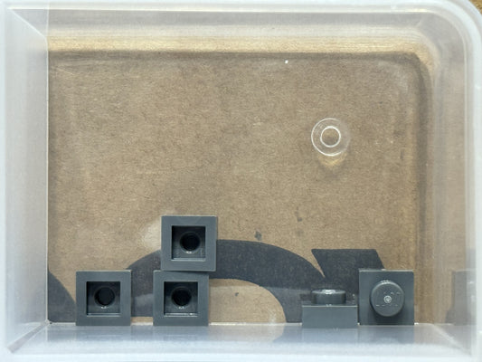 LEGO Parts - Dark Bluish Gray Plate 1 x 1 - No 3024 - QTY 5