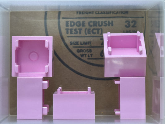 LEGO Parts - Bright Pink Container, Box 2 x 2 x 1 - No 2821 - QTY 5