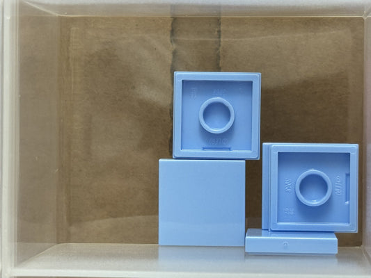 LEGO Parts - Bright Light Blue Tile 2 x 2 - No 3068 - QTY 5