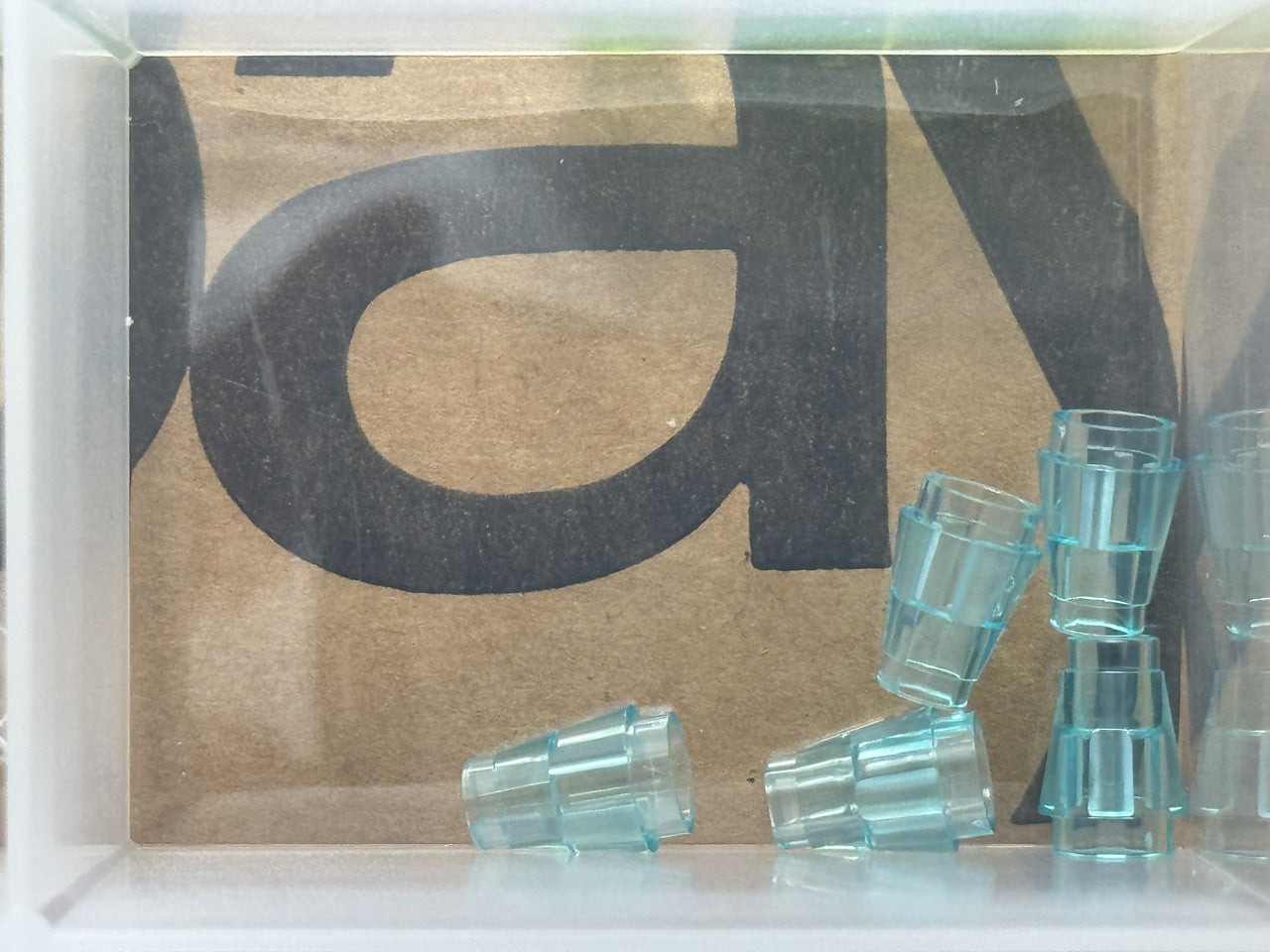 LEGO Parts - Trans-Light Blue Cone 1 x 1 with Top Groove - No 4589b - QTY 5