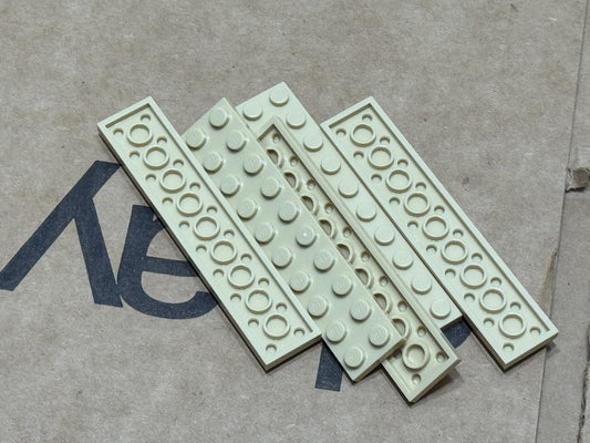 LEGO Parts - Tan Plate 2 x 10 - No 3832 - QTY 5