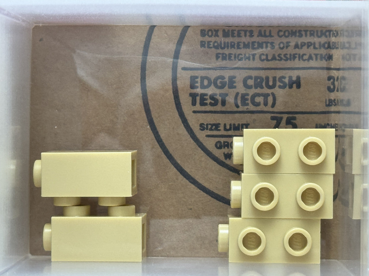 LEGO Parts - Tan Brick 1 x 1 x 1 2/3 with Studs on Side - No 32952 - QTY 5
