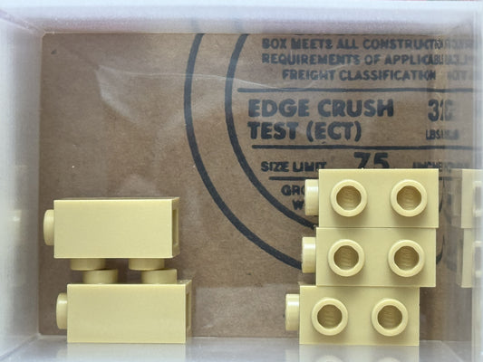 LEGO Parts - Tan Brick 1 x 1 x 1 2/3 with Studs on Side - No 32952 - QTY 5