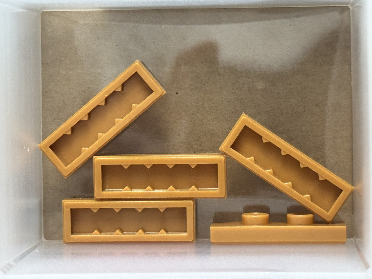 LEGO Parts - Medium Nougat Plate 1 x 3 2 Studs Double Jumper - No 34103 - QTY 5