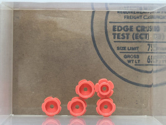 LEGO Parts - Coral Plate, Round 1 x 1 Flower Edge (5 Petals) - No 24866 - QTY 5