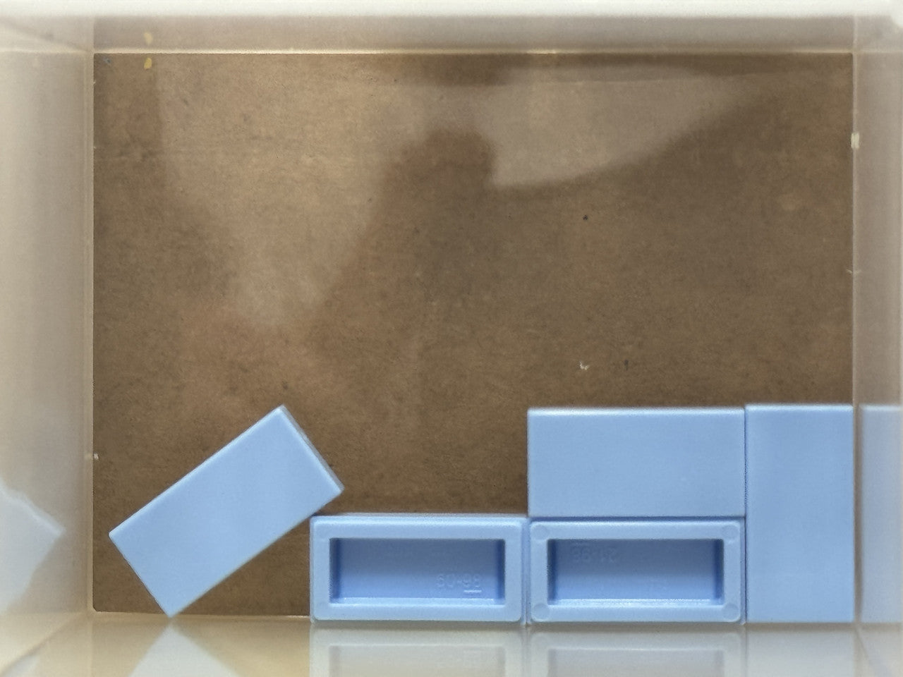 LEGO Parts - Bright Light Blue Tile 1 x 2 - No 3069 - QTY 5