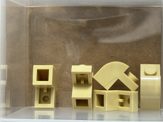 LEGO Parts - Tan Slope, Curved 2 x 1 x 1 1/3 Recessed Stud - No 6091 - QTY 5