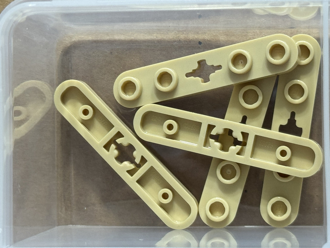 LEGO Parts - Tan Technic, Plate 1 x 5 with Smooth Ends - No 32124 - QTY 5