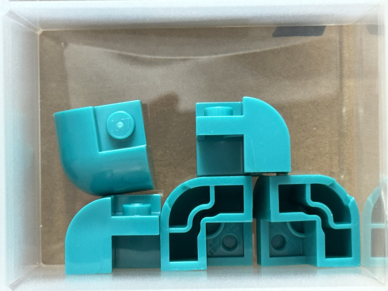 LEGO Parts - Dark Turquoise Slope Curved 2 x 2 x 1 1/3 Corner - No 67810 - QTY 5