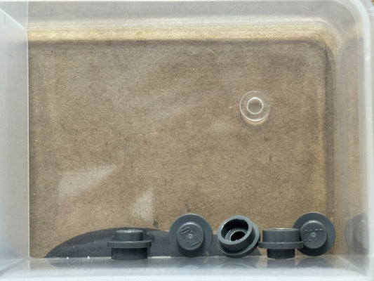 LEGO Parts - Dark Bluish Gray Plate, Round 1 x 1 - No 4073 - QTY 5