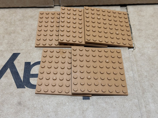 LEGO Parts - Medium Nougat Plate 8 x 8 - No 41539 - QTY 5