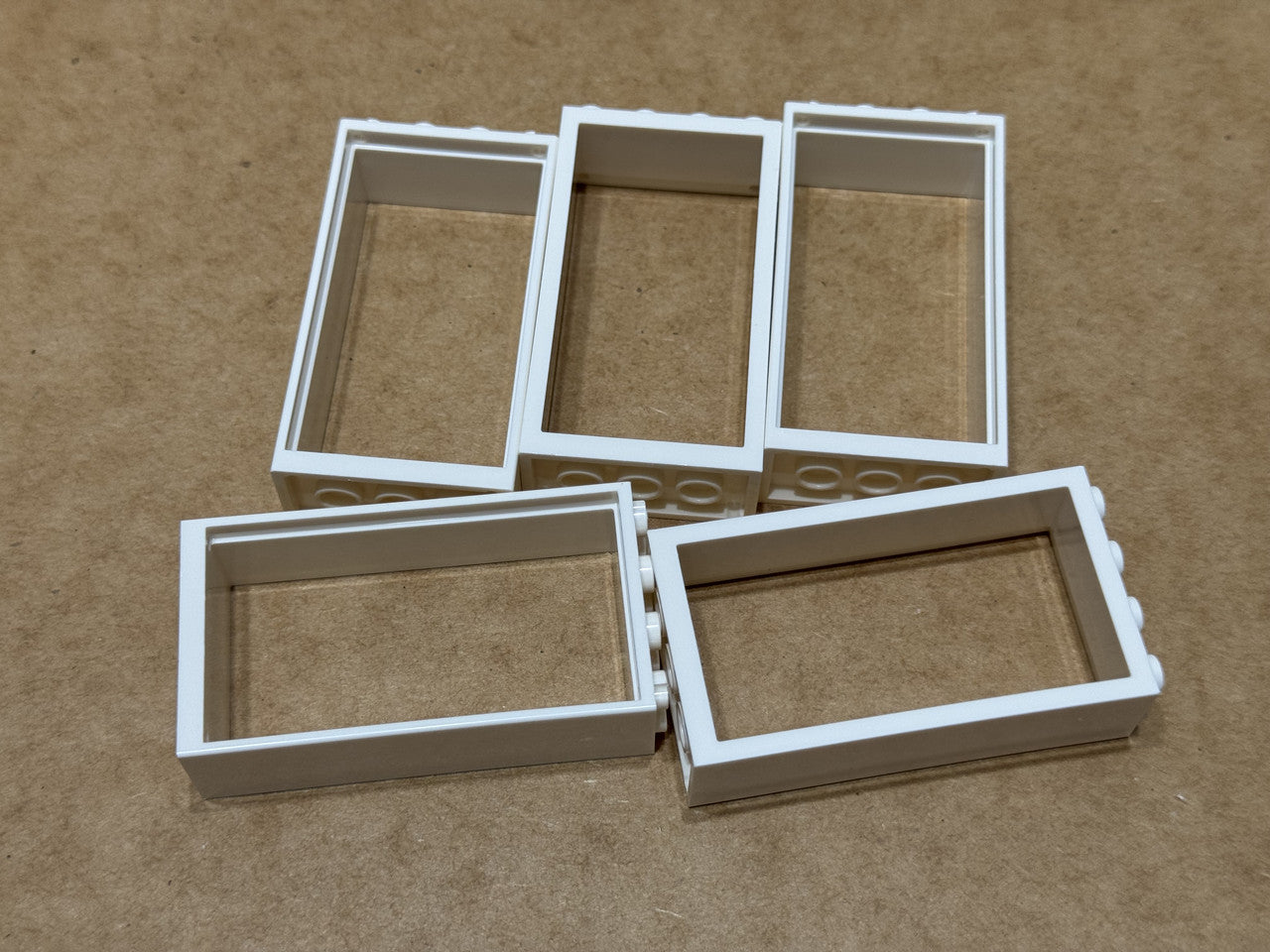 LEGO Parts - White Door, Frame 2 x 4 x 6 - No 60599 - QTY 5