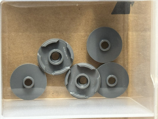LEGO Parts - Dark Bluish Gray Tile, Round 2 x 2 Open Stud - No 18674 - QTY 5