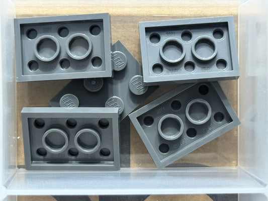 LEGO Parts - Dark Bluish Gray Plate 2 x 3 - No 3021 - QTY 5