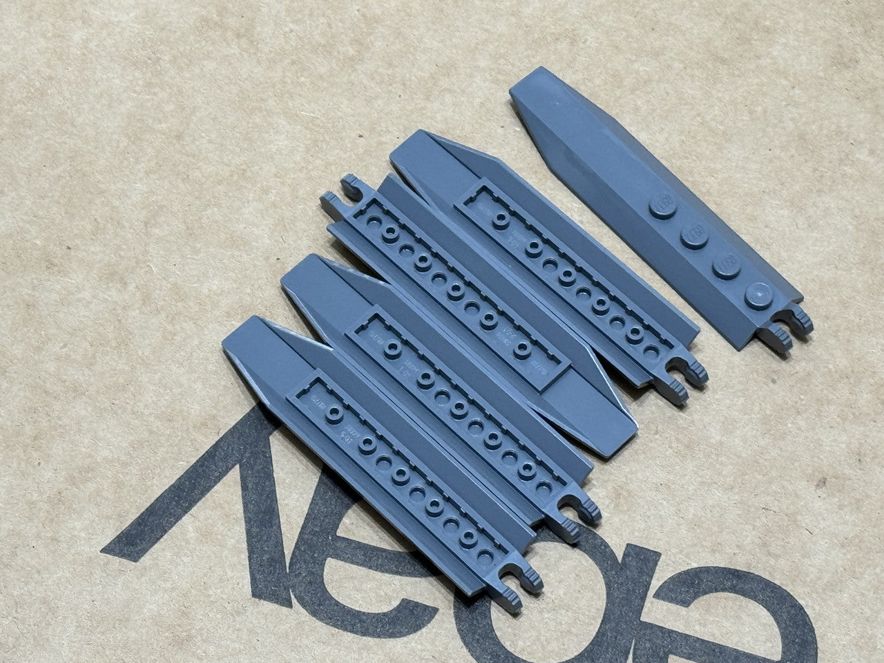 LEGO Parts - Dark Bluish Gray Hinge Plate 1 x 8 Angled Side - No 30407 - QTY 5