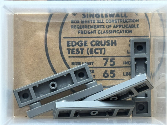 LEGO Parts - Dark Bluish Gray Plate 1 x 4 2 Studs Groove - No 41740 - QTY 5