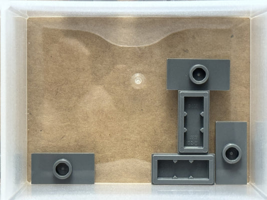 LEGO Parts - Dark Bluish Gray Plate 1 x 2 1 Stud (Jumper) - No 15573 - QTY 5