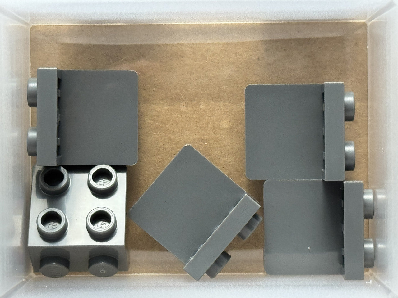 LEGO Parts - Dark Bluish Gray Bracket 1 x 2 - 2 x 2 - No 44728 - QTY 5
